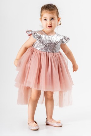 Bebek Kız Çocuk Doğum Günü Parti Düğün Elbise Tüllü Tütü Astarlı Çocuk Giyim Bebek Giyim Kız Bebek ELBYKYRKPUL