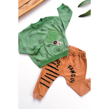 Erkek Bebek Çocuk Takım Uzun Kollu Alt Üst Takım Bebek Giyim Çocuk Giyim