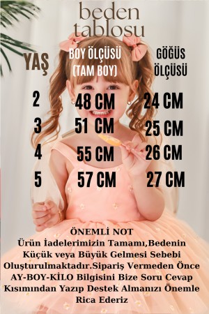 Kız Bebek Elbise Kız Çocuk Elbise Doğum Günü Parti Düğün Elbise Askılı Astarlı Papatya Elbise