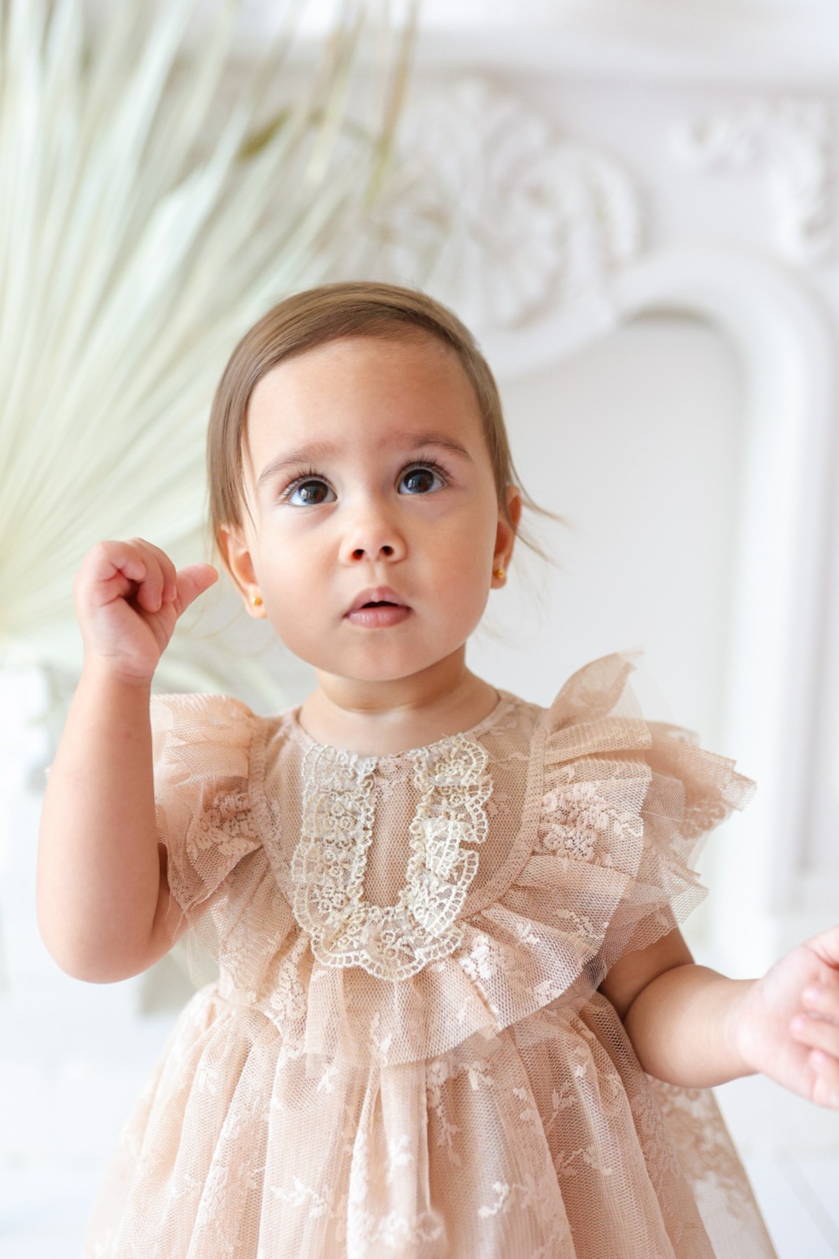 Kız Bebek Elbise Kız Çocuk Elbise Doğum Günü Parti Düğün Elbise Kısa Kollu Astarlı Elbise