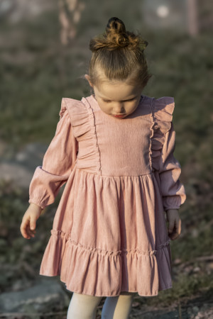 Kız Bebek Elbise Kız Çocuk Elbise Doğum Günü Parti Düğün Elbise Uzun Kol Bebek Giyim