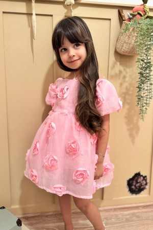 Kız Bebek Kız Çocuk Doğum Günü Parti Düğün Elbise Kısa Kol Tüllü Tütülü Tütü Astarlı