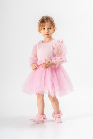Kız Bebek Kız Çocuk Doğum Günü Parti Düğün Elbise Tüllü Tütü Astarlı Çocuk Giyim Bebek Giyim ELBUZNKNTA