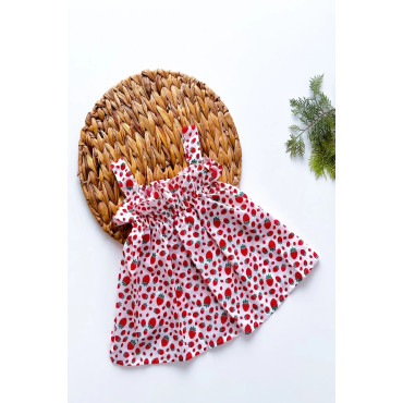 Kız Bebek Kız Çocuk Yazlık Elbise Kısa Kollu Astarlı Bebek Takım Bebek Giyim