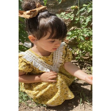 Yazlık Elbise Kısa Kollu Kız Çocuk Elbise Bebek Giyim Kız Bebek Elbise ELBKLB