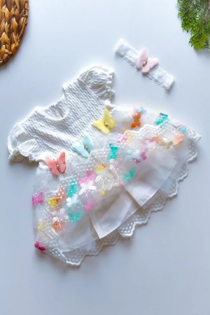 Kız Bebek Kız Çocuk Yazlık Elbise Kısa Kollu Tüllü Tütü Astarlı Bebek Takım Bebek Giyim