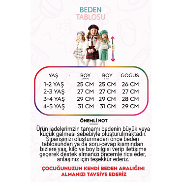 Kız Çocuk Kız Bebek Hırkalı Şapkalı Etekli Welsoft Peluş Oduncu Üçlü Elbise Takım