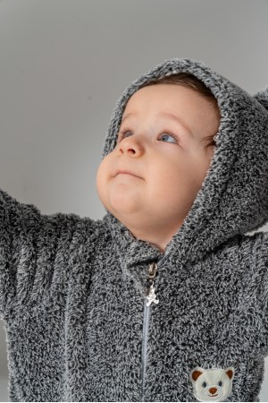 Welsoft Peluş Fermuarlı Kışlık Unisex Kız Erkek Bebek Uyku Tulumu Bebek Tulumu Çocuk Tulumu