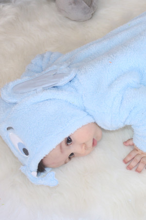 Welsoft Peluş Unisex Fermuarlı Kışlık Bebek Uyku Tulumu Bebek Tulumu Çocuk Tulumu Çocuk Kostümü
