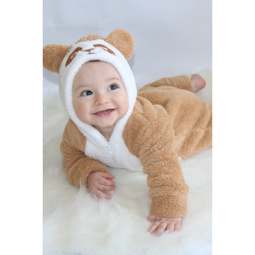 Welsoft Peluş Unisex Fermuarlı Kışlık Bebek Uyku Tulumu Bebek Tulumu Çocuk Tulumu Çocuk Kostümü