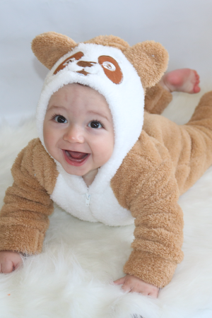 Welsoft Peluş Unisex Fermuarlı Kışlık Bebek Uyku Tulumu Bebek Tulumu Çocuk Tulumu Çocuk Kostümü