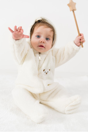 Welsoft Peluş Unisex Fermuarlı Kışlık Bebek Uyku Tulumu Bebek Tulumu Çocuk Tulumu Çocuk Kostümü TLMAYK