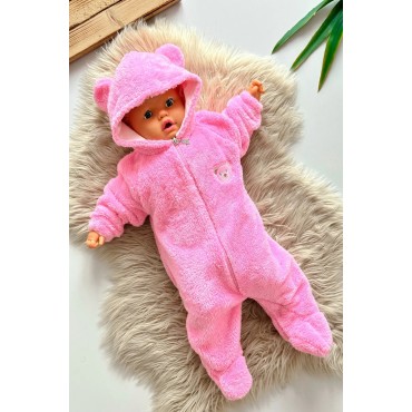 Welsoft Peluş Fermuarlı Kışlık Unisex Kız Erkek Bebek Uyku Tulumu Bebek Tulumu Çocuk Tulumu